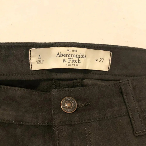 Abercrombie and Fitch  Faux Suede Super Skinny Pants Ankle Zip Size 4 - Picture 2 of 16